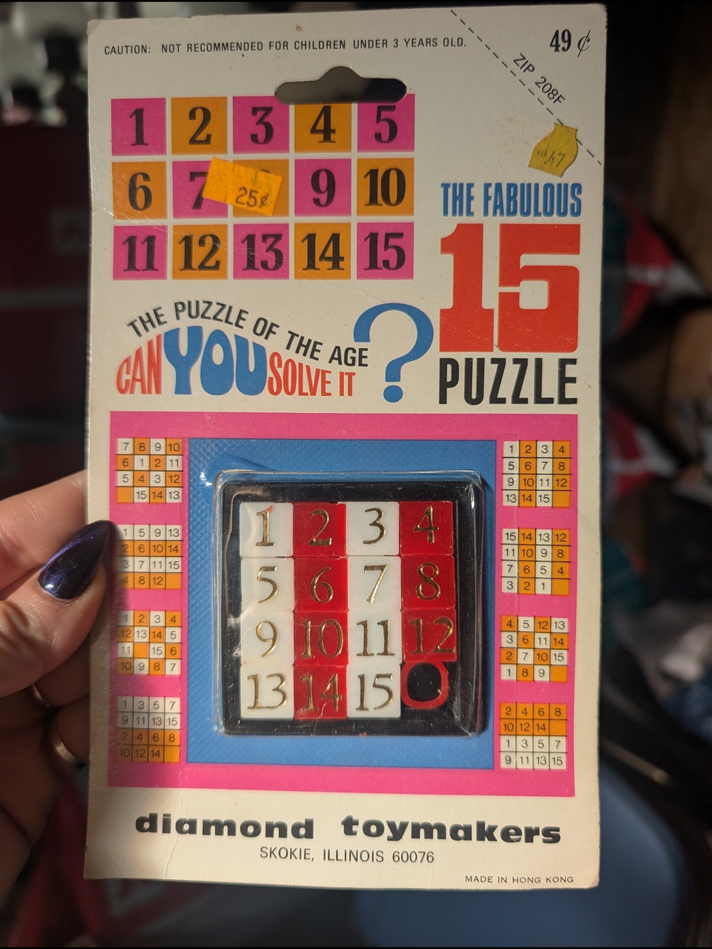 Vintage numbers sliding tile puzzle/number tile puzzle/roalex style number tile